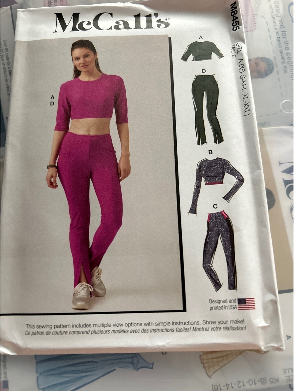 McCall's M8455 Sewing Pattern for Women's Crop Tops and Pants